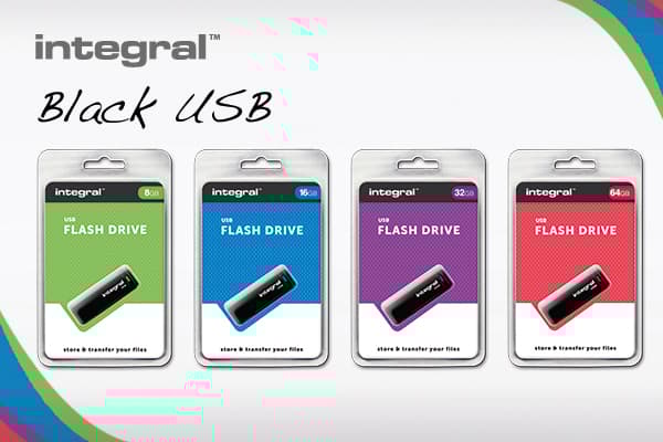 Integral - USB-flashstasjon - 32 GB - USB 2.0 - svart