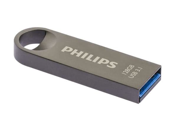Philips Moon Edition 3.1, 128 GB, USB A-tyyppi, 3.2 Gen 1 (3.1 Gen 1), Ilman suojusta, 5,4 g, Harmaa