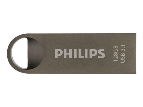 Philips Moon Edition 3.1, 128 GB, USB A-tyyppi, 3.2 Gen 1 (3.1 Gen 1), Ilman suojusta, 5,4 g, Harmaa