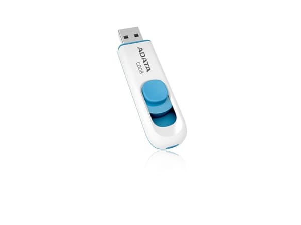 ADATA 32GB C008, 32 GB, USB A-tyyppi, 2.0, 10 g, Sininen, Valkoinen