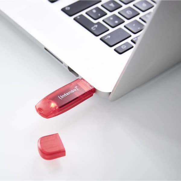 Intenso Rainbow Line USB-minne 128 GB Röd (transparent) 3502491 USB 2.0