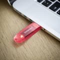 Miniatyrbild 2 av 4: Intenso Rainbow Line USB-minne 128 GB Röd (transparent) 3502491 USB 2.0