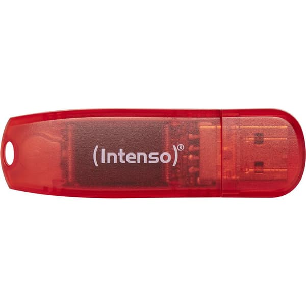 Intenso Rainbow Line USB-minne 128 GB Röd (transparent) 3502491 USB 2.0 Röd, Transparent