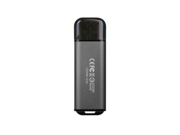 Transcend JetFlash 920 - USB flash-enhet - 128 GB - USB 3.2 Gen 1 - rymdgrå