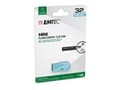 Pikkukuva 4 / 5: Emtec D250 Mini, 32 GB, USB A-tyyppi, 2.0, 15 MB/s, Ilman suojusta, Musta