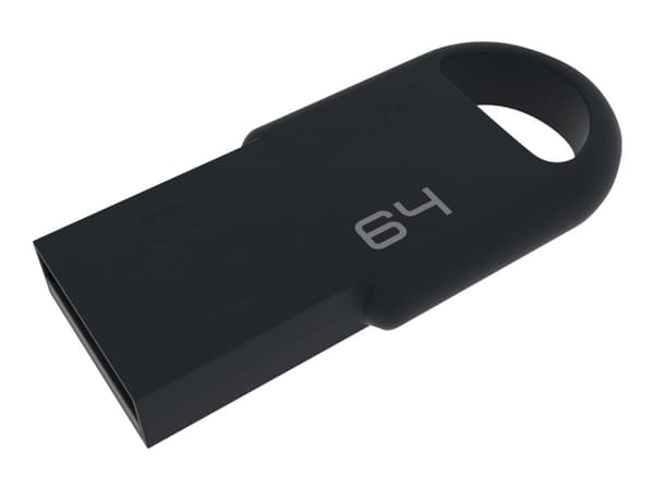 Emtec D250 Mini, 32 GB, USB A-tyyppi, 2.0, 15 MB/s, Ilman suojusta, Musta musta