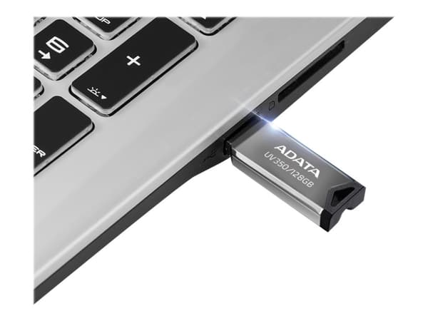 ADATA UV350 - USB flash-enhet - 128 GB - USB 3.2 Gen 1 - silver