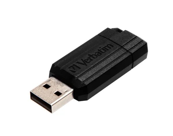 Verbatim PinStripe USB Drive - USB flash-enhet - 128 GB - USB 2.0 - svart