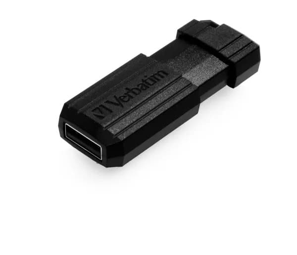 Verbatim PinStripe USB Drive - USB flash-enhet - 128 GB - USB 2.0 - svart