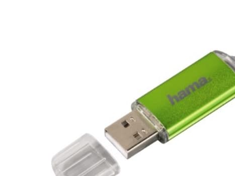 hama USB 2.0 muistitikku FlashPen "Laeta", 64 GB, vihreä Tiedonsiirtonopeus: 10 MB/s, irrotettavalla suojuksella (104300)