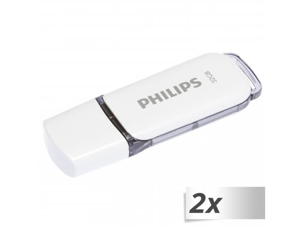 Philips FM32FD70D Snow Edition 2.0 - USB-flashstasjon - 32 GB - USB 2.0 (en pakke 2)