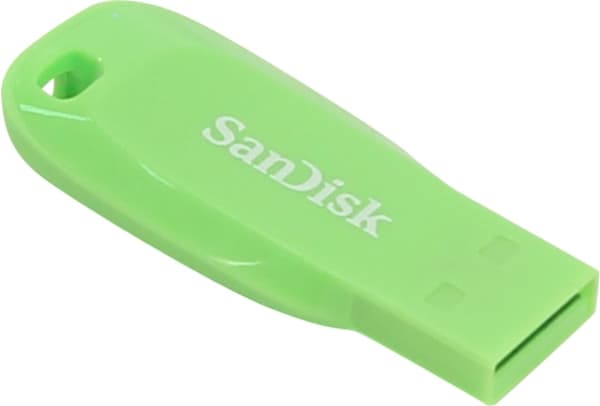 SanDisk Cruzer Blade 32 GB, 32 GB, USB A-tyyppi, 2.0, Ilman suojusta, Vihreä