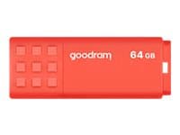 GOODRAM UME3 - USB flash-enhet - 64 GB - USB 3.0 - orange