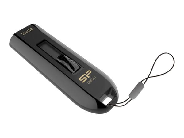 Silicon Power SP256GBUF3B21V1K, 256 GB, USB A-tyyppi, 3.2 Gen 1 (3.1 Gen 1), Liuku, 8,93 g, Musta musta