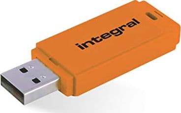 Integral Neon - USB-flashstasjon - 64 GB - USB 2.0 - oransje