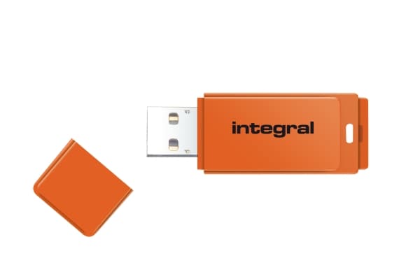 Integral Neon - USB-flashstasjon - 64 GB - USB 2.0 - oransje