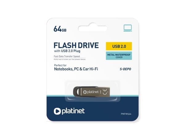 Pendrive Platinet PLATINET PENDRIVE USB 2.0 S-Depo 64GB METAL [44848]