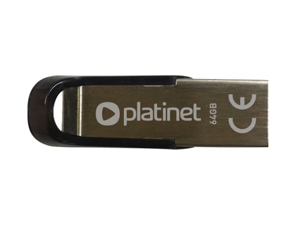 Platinet PMFMS64, 64 GB, USB Type-A, 2.0, Med lokk, Sort, Sølv Sort, Sølv