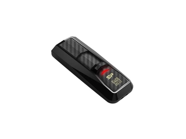 SILICON POWER Blaze B50 - USB-flashstasjon - 256 GB - USB 3.1 Gen 1 - svart karbonfiber