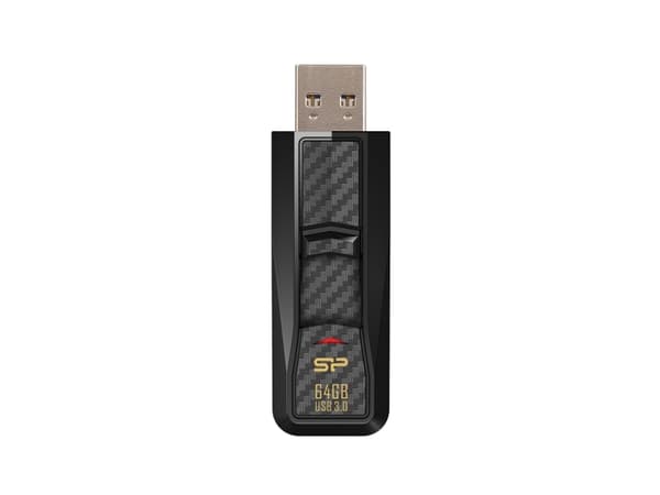 SILICON POWER Blaze B50 - USB-flashstasjon - 256 GB - USB 3.1 Gen 1 - svart karbonfiber