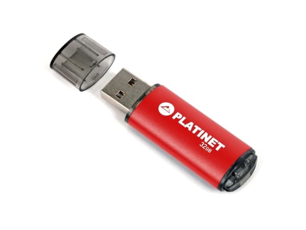 Platinet PMFE32R, 32 GB, USB Type-A, 2.0, 22 MB/s, Kabel, Rød Rød
