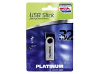 Platinum TWS USB-flashdrev 32 GB Sort 177491 USB-A (USB 3.2 Gen 1)