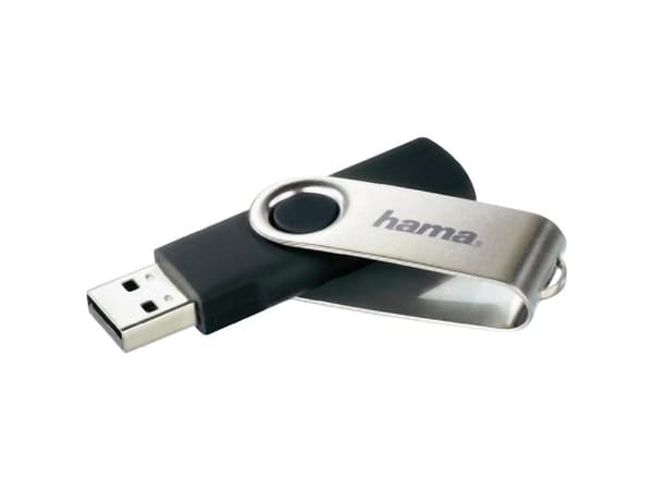 Hama Rotate USB 2.0 32GB, 32 GB, USB A-tyyppi, 2.0, Taittuva, Musta