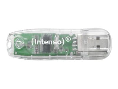 Intenso Rainbow Line - USB-flashstasjon - 32 GB - USB 2.0 - gjennomsiktig Gjennomsiktig
