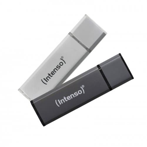Intenso Alu Line, 64 GB, USB A-tyyppi, 2.0, 28 MB/s, Suojus, Hopea