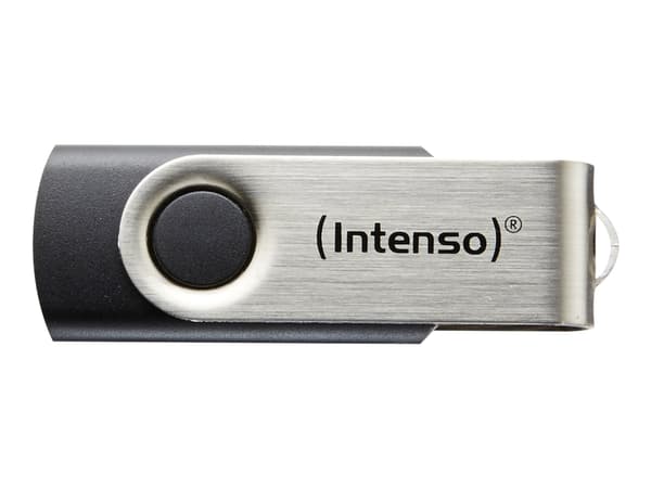 Intenso Basic Line - USB-flashstasjon - 16 GB - USB 2.0 - svart, sølv Sort, Sølv