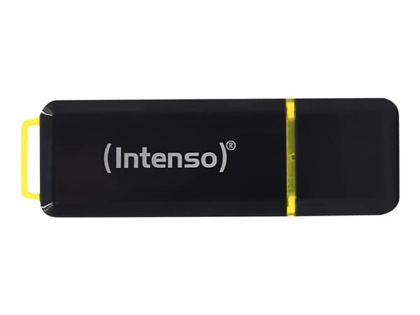 Intenso High Speed Line - USB-flashstasjon - 256 GB - USB 3.1 - svart, gul