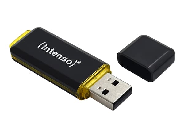Intenso High Speed Line - USB-flashstasjon - 256 GB - USB 3.1 - svart, gul Sort, Gult
