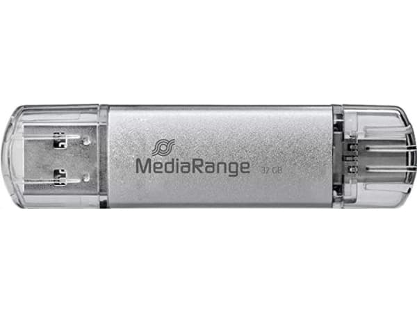 MediaRange MR936 - USB flash-enhet - 32 GB - USB 3.1 / USB-C - silver