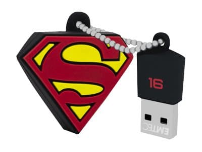 Emtec DC Comics Collector Superman, 16 GB, USB A-tyyppi, 2.0, 15 MB/s, Ilman suojusta, Monivärinen