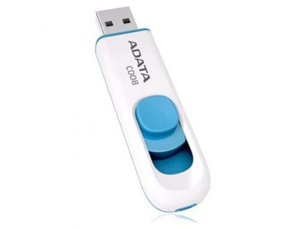 ADATA Classic Series C008 - USB-flashstasjon - 64 GB - USB 2.0 - hvit, blå