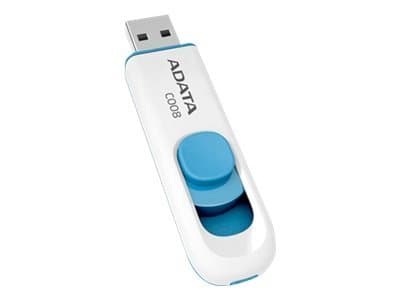 ADATA Classic Series C008 - USB-flashstasjon - 64 GB - USB 2.0 - hvit, blå