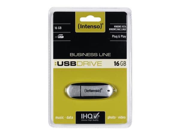 Intenso Business Line - USB-flashstasjon - 16 GB - USB 2.0 Sort, Rød