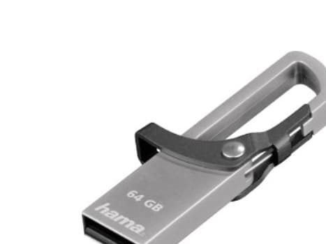 Hama "Hook-Style", 64 GB, USB A-tyyppi, 2.0, 15 MB/s, Ilman suojusta, Harmaa Harmaa