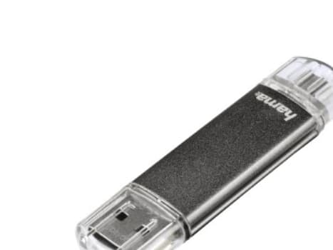 Hama Laeta Twin 16GB, 16 GB, USB Type-A, 2.0, 10 MB/s, Med lokk, Grå