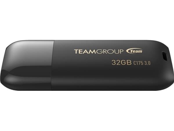 Team Group C175, 32 GB, USB A-tyyppi, 3.2 Gen 1 (3.1 Gen 1), Suojus, 15 g, Musta