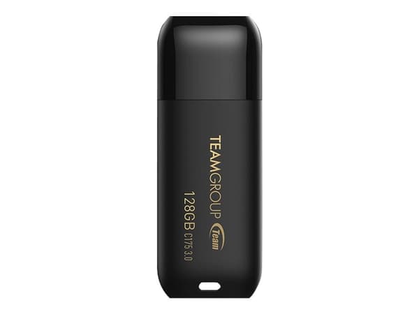 Team Group C175, 128 GB, USB A-tyyppi, 3.2 Gen 1 (3.1 Gen 1), Suojus, 15 g, Musta