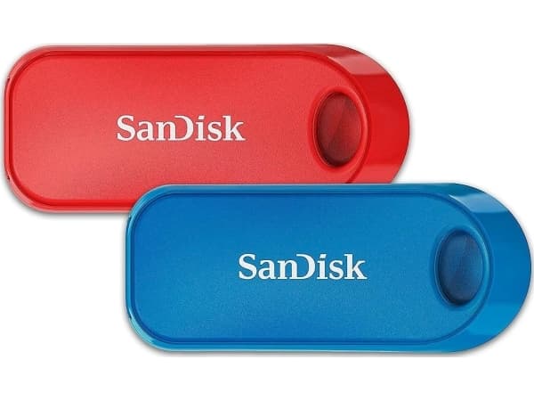SanDisk Cruzer Snap - USB flash-enhet - 32 GB - USB 2.0 (paket om 2)