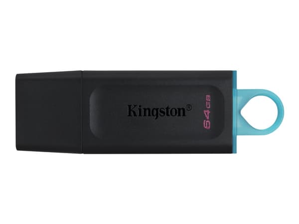 Kingston DataTraveler Exodia - USB flash-enhet - 64 GB - USB 3.2 Gen 1 - svart med blågrönt