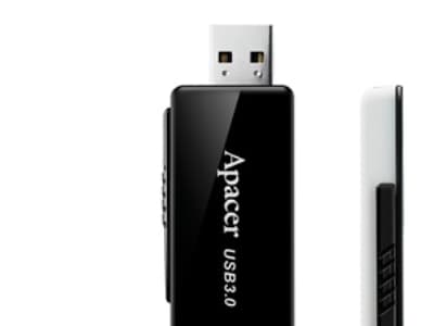 Apacer AH350 - USB flash-enhet - 32 GB - USB 3.0 - matt vit, glänsande svart