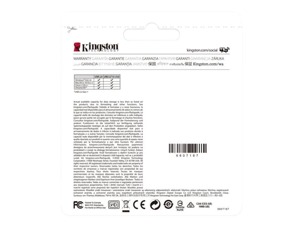 Kingston DataTraveler Kyson - USB flash-enhet - 256 GB - USB 3.2 Gen 1