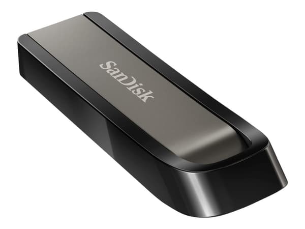 SanDisk Extreme Go - USB-flashstasjon - 128 GB - USB 3.2 Gen 1 Rustfritt stål