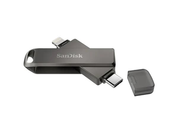 SanDisk iXpand Luxe - USB flash-enhet - 128 GB - USB-C / Lightning