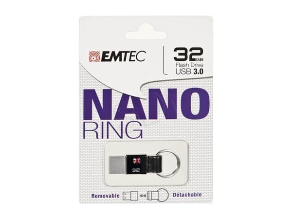 Emtec USB3.0 T100 32GB, 32 GB, USB A-tyyppi, 3.2 Gen 1 (3.1 Gen 1), 100 MB/s, Ilman suojusta, Musta