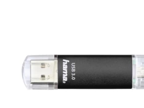 Hama 00124001, 128 GB, USB Type-A / Micro-USB, 3.2 Gen 1 (3.1 Gen 1), 45 MB/s, Keps, Svart
