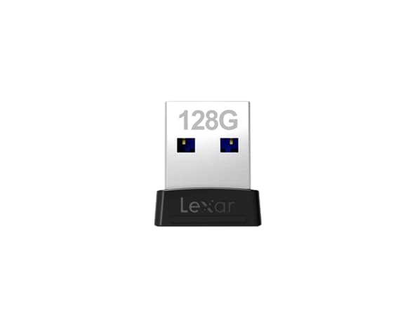 Lexar JumpDrive s47 - USB-flashdrive - 128 GB - USB 3.1 - sort